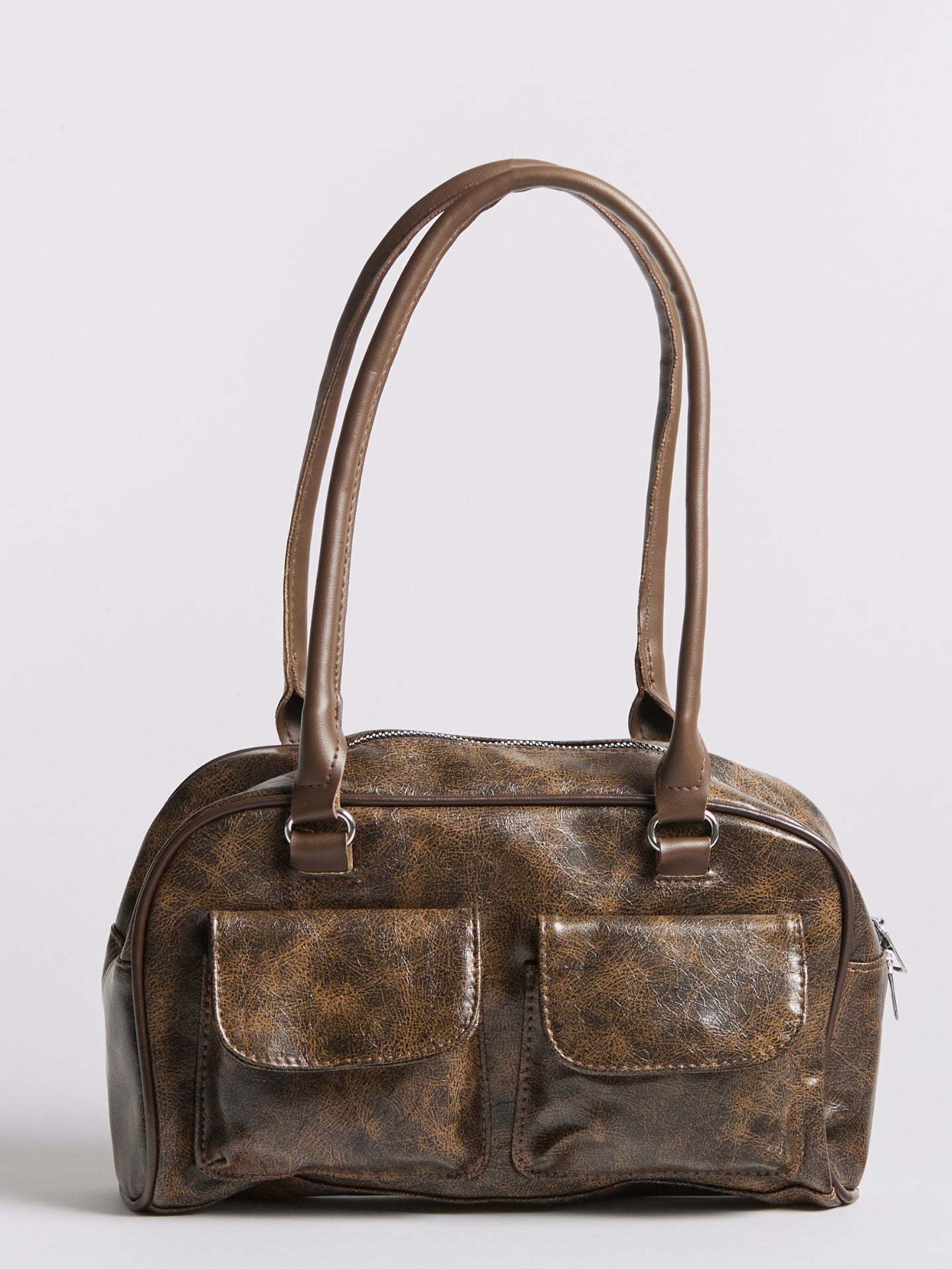 Sleek Distressed Leather Carry
